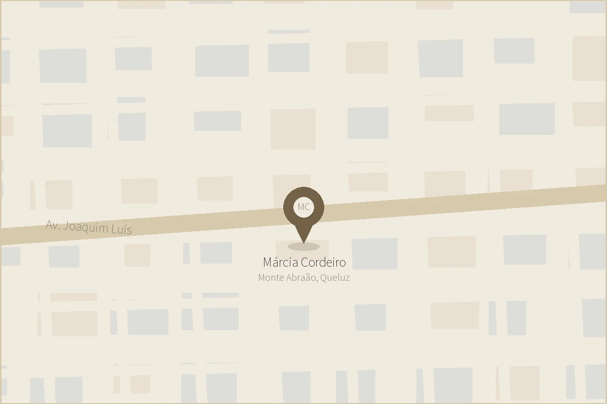 Mapa do bairro com a localização do salão Márcia Cordeiro, na Av. Joaquim Luís, em Monte Abraão